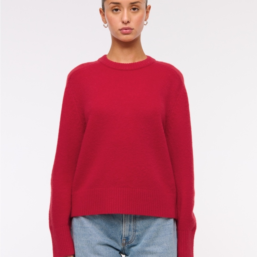 Red Madeline Crewneck Sweater